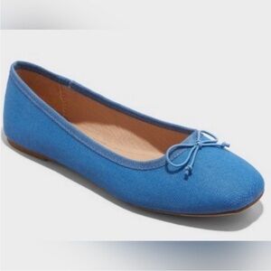 a new day Blue Denim Jackie Ballet Flats